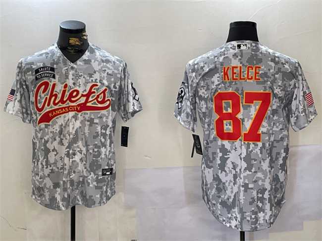 Men's Kansas City Chiefs #87 Travis Kelce 2024 Arctic Camo Salute To Service Stitched Baseball Jersey,We sell and wholesale Men's Kansas City Chiefs #87 Travis Kelce 2024 Arctic Camo Salute To Service Stitched Baseball Jersey on line form chian!